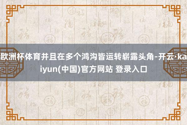 欧洲杯体育并且在多个鸿沟皆运转崭露头角-开云·kaiyun(中国)官方网站 登录入口