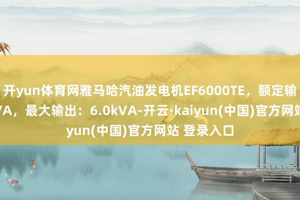 开yun体育网雅马哈汽油发电机EF6000TE，额定输出：5.0kVA，最大输出：6.0kVA-开云·kaiyun(中国)官方网站 登录入口