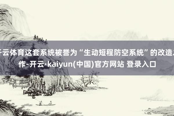 开云体育这套系统被誉为“生动短程防空系统”的改造之作-开云·kaiyun(中国)官方网站 登录入口