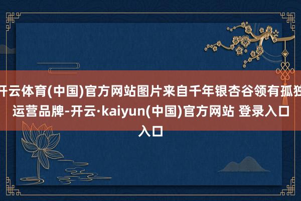 开云体育(中国)官方网站图片来自千年银杏谷领有孤独运营品牌-开云·kaiyun(中国)官方网站 登录入口