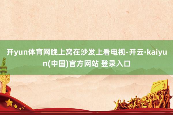 开yun体育网晚上窝在沙发上看电视-开云·kaiyun(中国)官方网站 登录入口