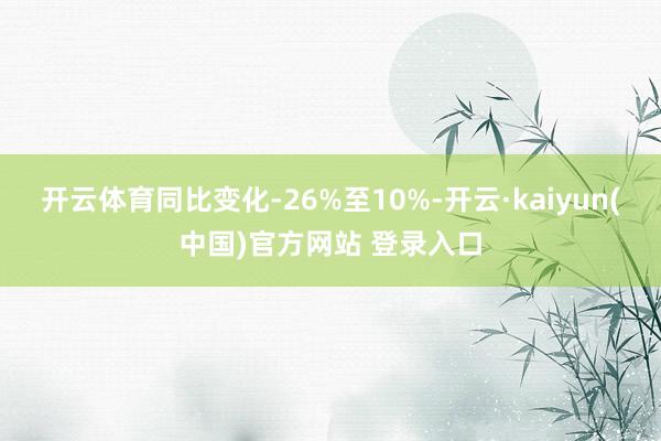开云体育同比变化-26%至10%-开云·kaiyun(中国)官方网站 登录入口