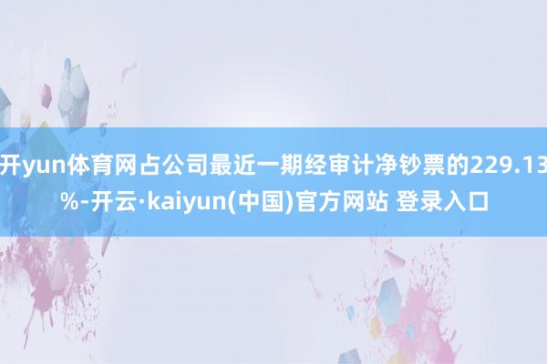 开yun体育网占公司最近一期经审计净钞票的229.13%-开云·kaiyun(中国)官方网站 登录入口