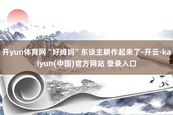 开yun体育网“好姆妈”东谈主耕作起来了-开云·kaiyun(中国)官方网站 登录入口