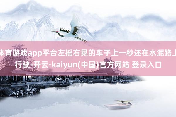 体育游戏app平台左摇右晃的车子上一秒还在水泥路上行驶-开云·kaiyun(中国)官方网站 登录入口