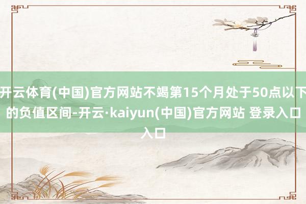 开云体育(中国)官方网站不竭第15个月处于50点以下的负值区间-开云·kaiyun(中国)官方网站 登录入口