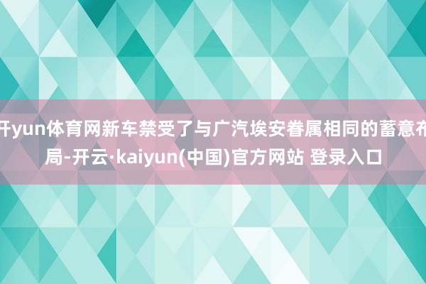 开yun体育网新车禁受了与广汽埃安眷属相同的蓄意布局-开云·kaiyun(中国)官方网站 登录入口