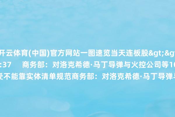 开云体育(中国)官方网站一图速览当天连板股>>    102  08-27 16:37     商务部：对洛克希德·马丁导弹与火控公司等10家好意思国企业禁受不能靠实体清单规范商务部：对洛克希德·马丁导弹与火控公司等10家好意思国企业禁受不能靠实体清单规范    17  01-02 16:06     一财最热      点击关闭-开云·kaiyun(中国)官方网站 登录入口